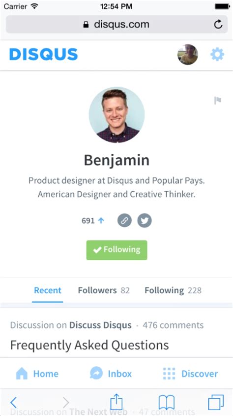 Disqus Profile .